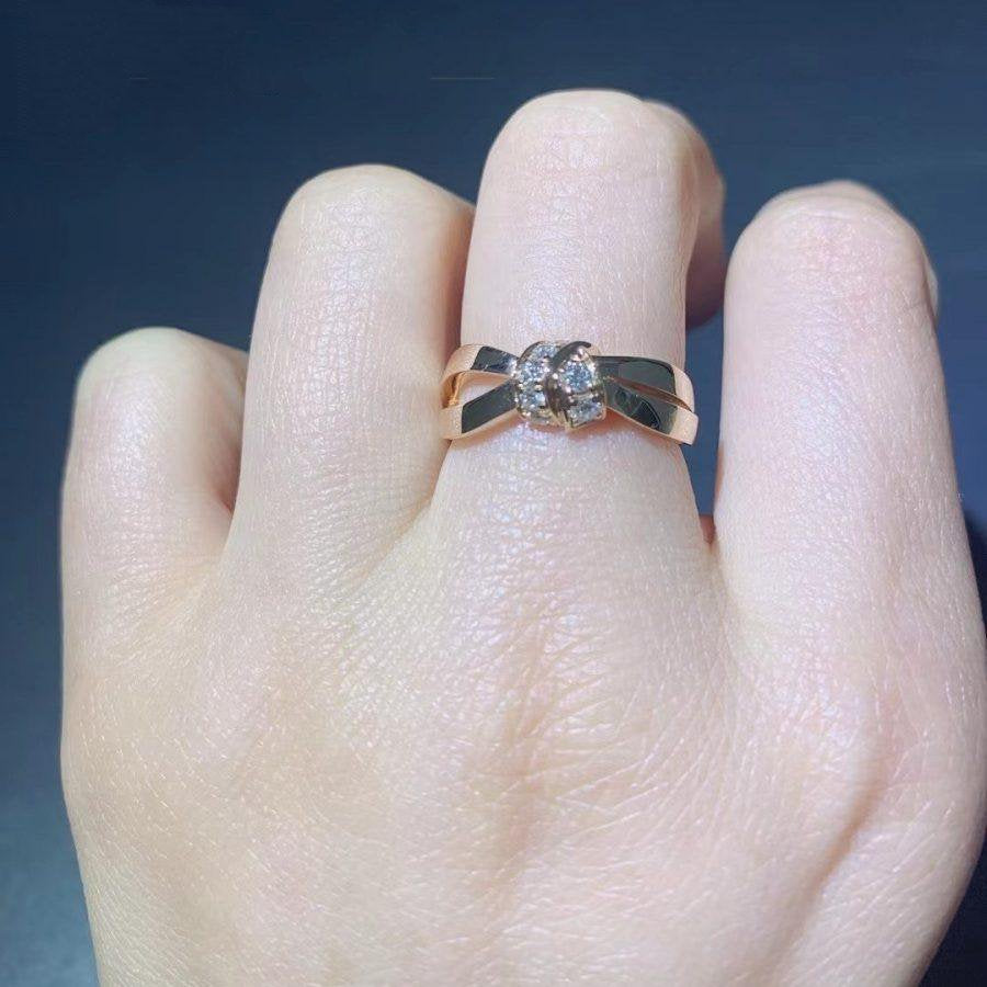 ¡®Moco¡¯LIENS RING PINK GOLD DIAMOND