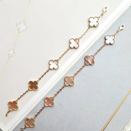 [Moco]New  CLOVER 5 MOTIFS  PINK MOP BRACELET COLLECTION