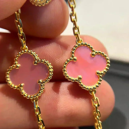 [Moco]New  CLOVER 5 MOTIFS  PINK MOP BRACELET COLLECTION