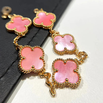 [Moco]New  CLOVER 5 MOTIFS  PINK MOP BRACELET COLLECTION