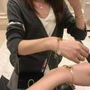 [ Moco ]Move Noa Rose Gold Pavé Diamond Bangle Bracelet