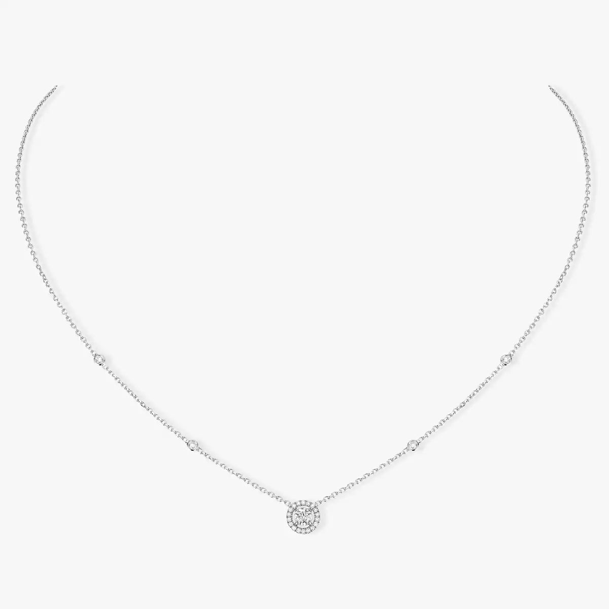 [ Moco ]Diamond Necklace 0,20ct Brilliant Shape Joy