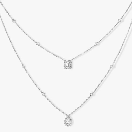 [ Moco ]Diamond Necklace My Twin 2 Rows