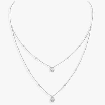 [ Moco ]Diamond Necklace My Twin 2 Rows
