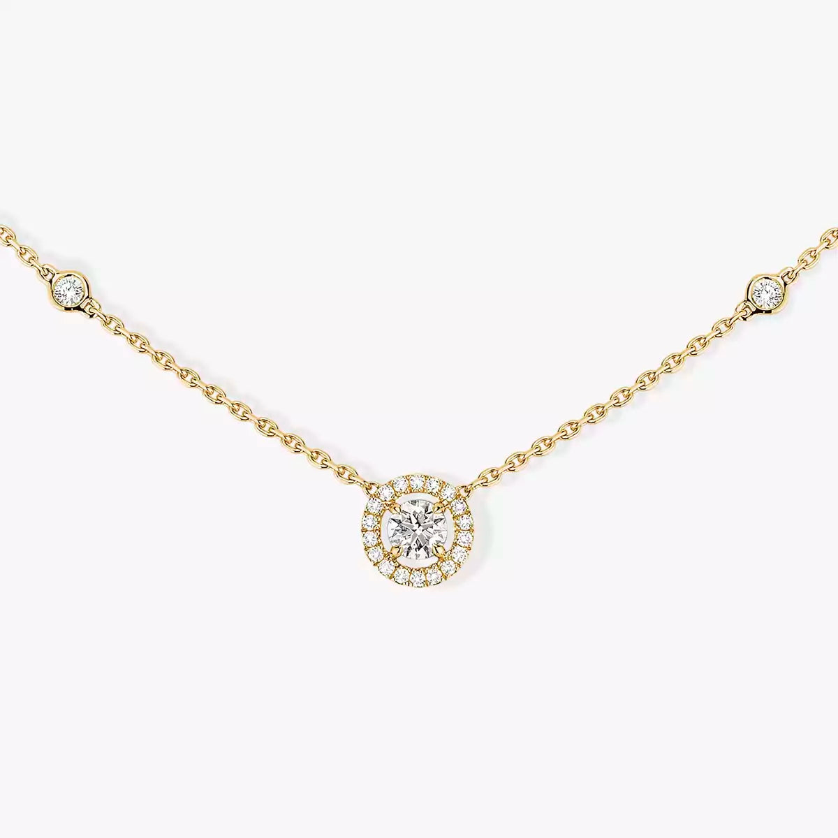 [ Moco ]Diamond Necklace 0,20ct Brilliant Shape Joy