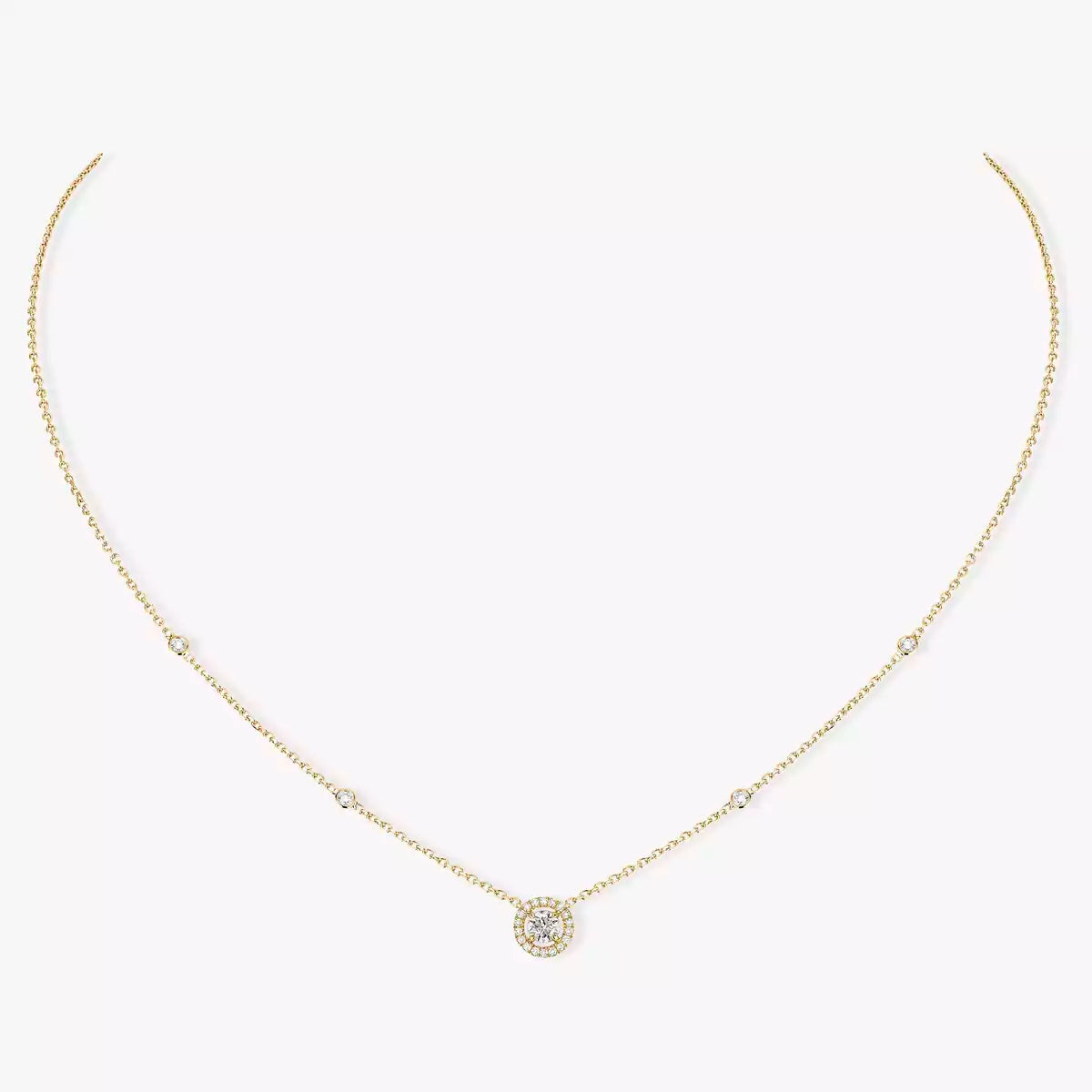 [ Moco ]Diamond Necklace 0,20ct Brilliant Shape Joy