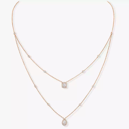 [ Moco ]Diamond Necklace My Twin 2 Rows