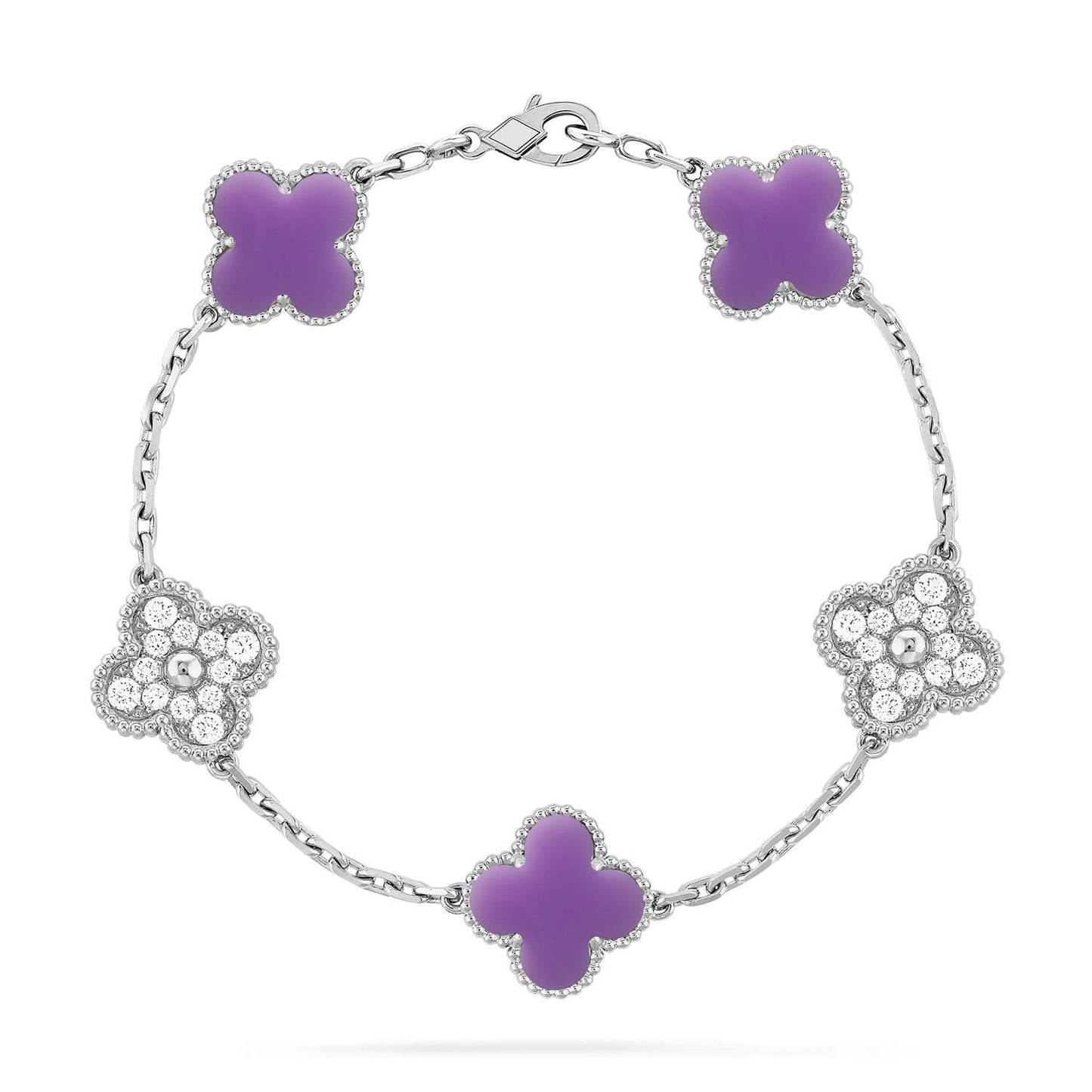 [Moco]New CLOVER 5 MOTIF LIGHT PURPLE BRACELET COLLECTION