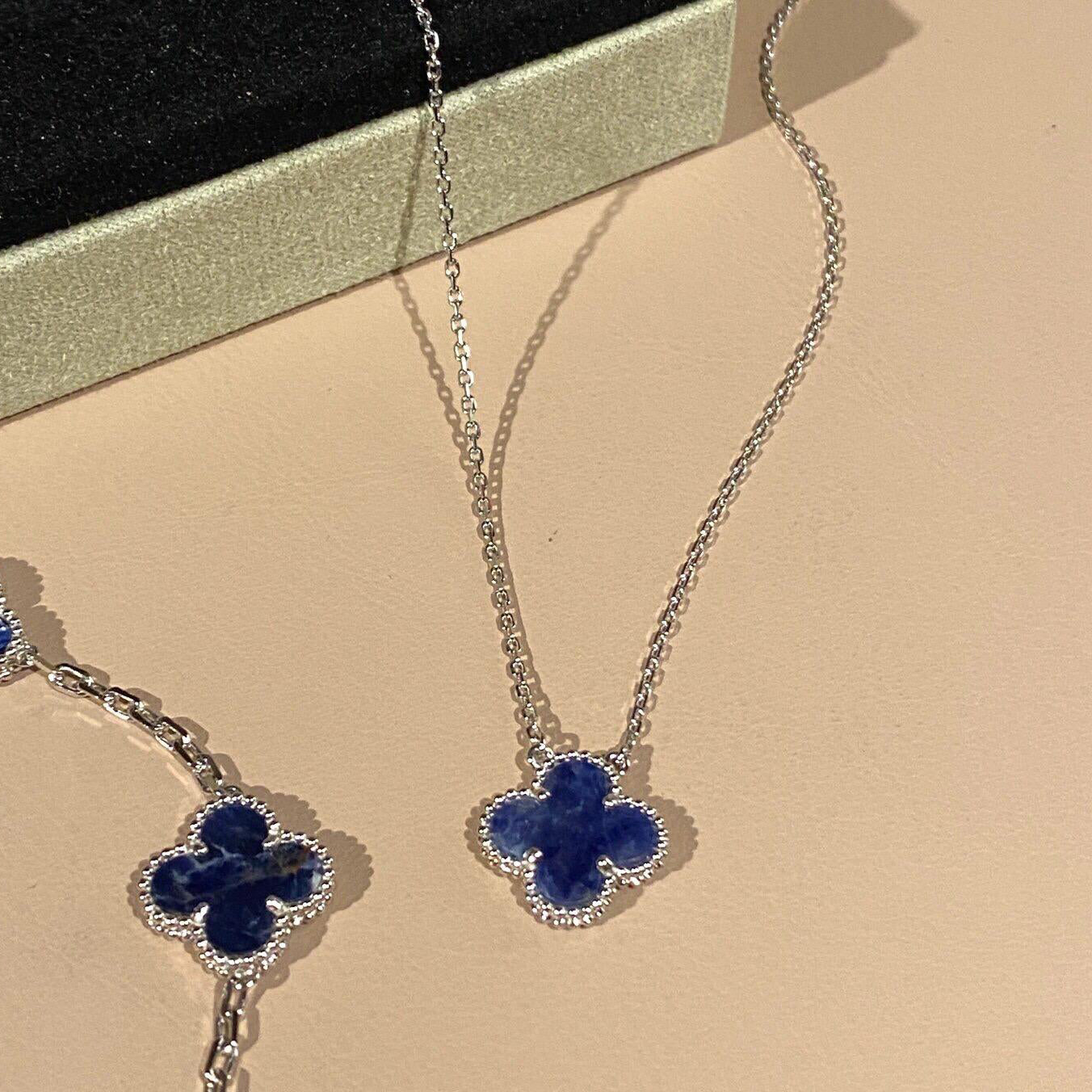 ¡®Moco¡¯CLOVER 15MM PIETERSITE NECKLACE SILVER