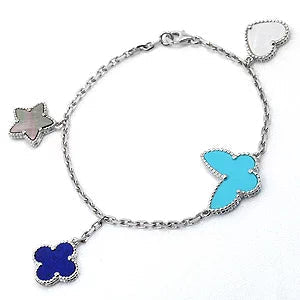 ¡®Moco¡¯LUCKY SPRING SILVER BRACELET 4 MOTIF