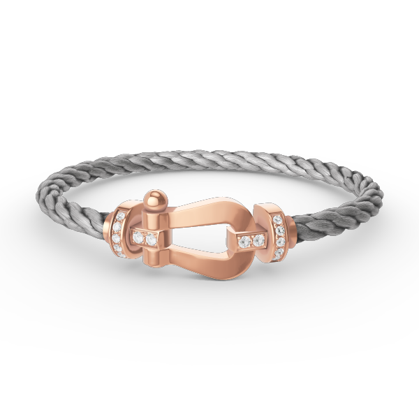 ¡®Moco¡¯FORCE LARGE HORSESHOE HALF DIAMOND BRACELET ROSE GOLD