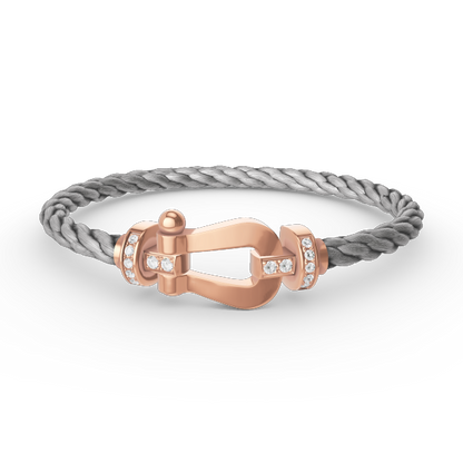 ¡®Moco¡¯FORCE LARGE HORSESHOE HALF DIAMOND BRACELET ROSE GOLD