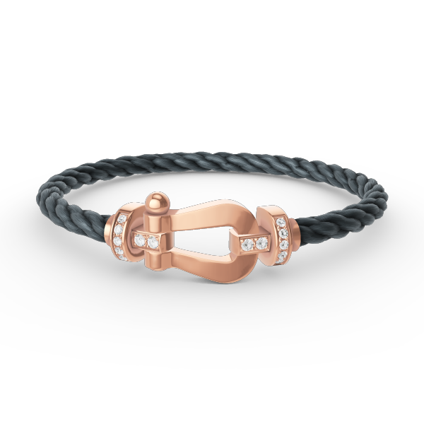 ¡®Moco¡¯FORCE LARGE HORSESHOE HALF DIAMOND BRACELET ROSE GOLD