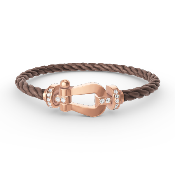 ¡®Moco¡¯FORCE LARGE HORSESHOE HALF DIAMOND BRACELET ROSE GOLD