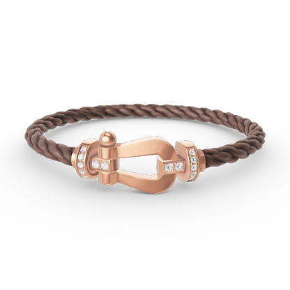 ¡®Moco¡¯FORCE LARGE HORSESHOE HALF DIAMOND BRACELET ROSE GOLD