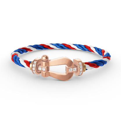 ¡®Moco¡¯FORCE LARGE HORSESHOE HALF DIAMOND BRACELET ROSE GOLD