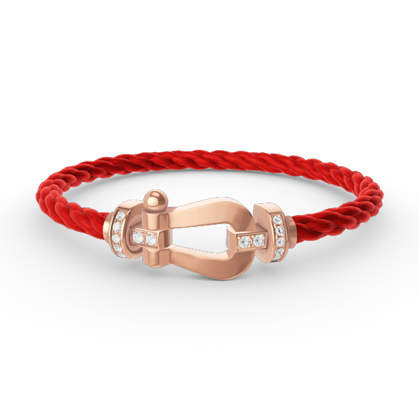 ¡®Moco¡¯FORCE LARGE HORSESHOE HALF DIAMOND BRACELET ROSE GOLD