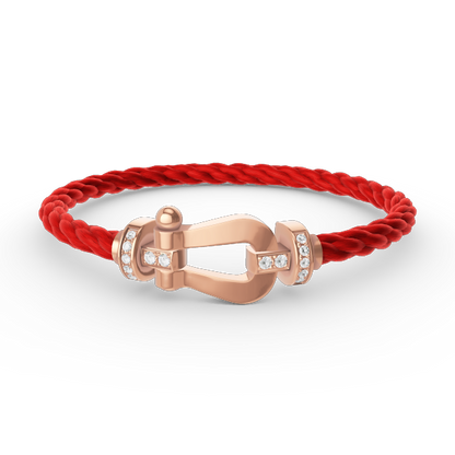 ¡®Moco¡¯FORCE LARGE HORSESHOE HALF DIAMOND BRACELET ROSE GOLD