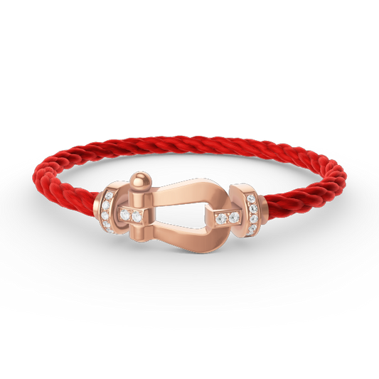 ¡®Moco¡¯FORCE LARGE HORSESHOE HALF DIAMOND BRACELET ROSE GOLD