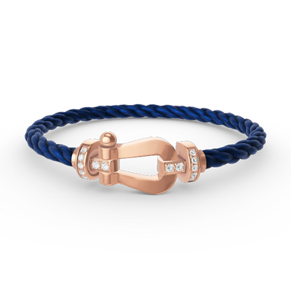 ¡®Moco¡¯FORCE LARGE HORSESHOE HALF DIAMOND BRACELET ROSE GOLD