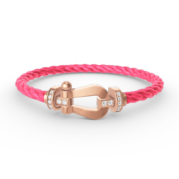 ¡®Moco¡¯FORCE LARGE HORSESHOE HALF DIAMOND BRACELET ROSE GOLD