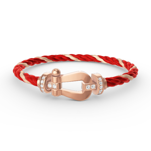 ¡®Moco¡¯FORCE LARGE HORSESHOE HALF DIAMOND BRACELET ROSE GOLD