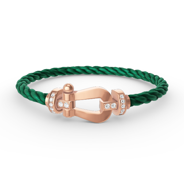 ¡®Moco¡¯FORCE LARGE HORSESHOE HALF DIAMOND BRACELET ROSE GOLD