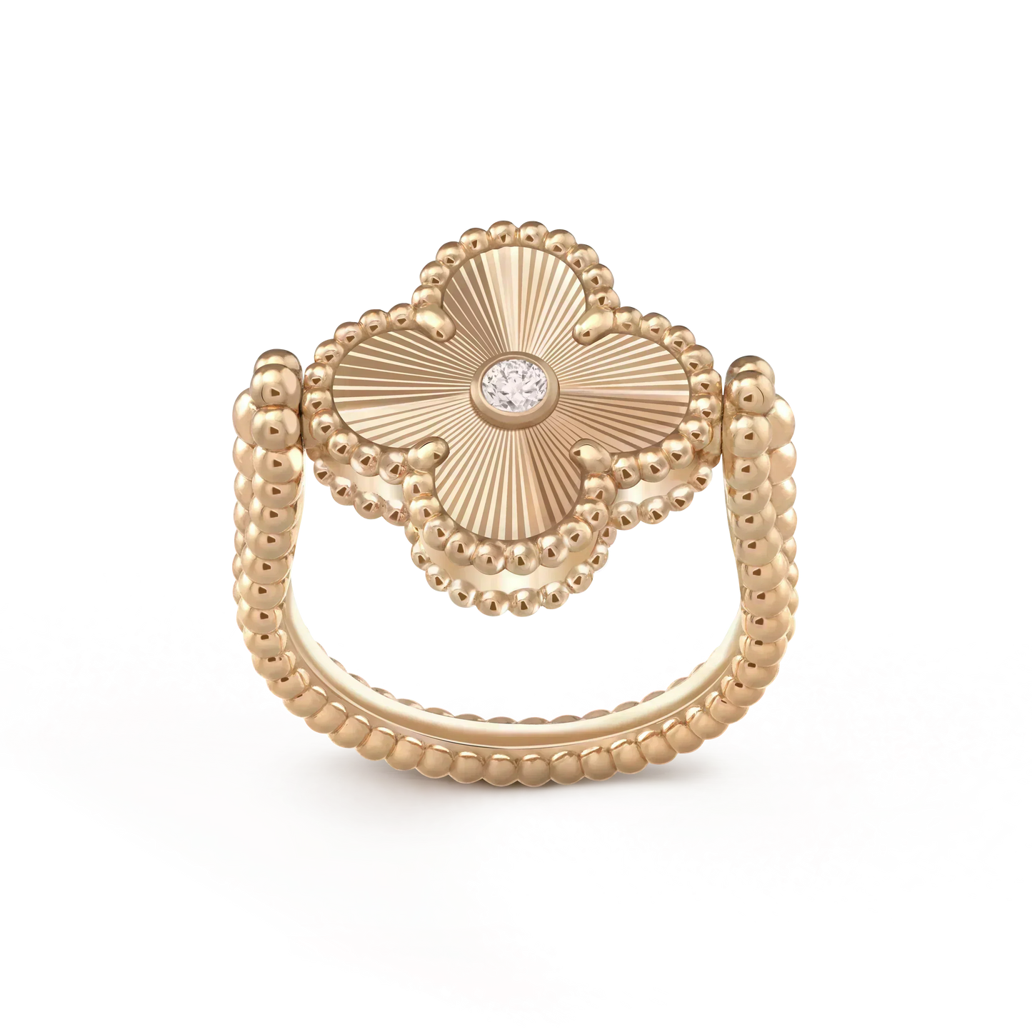 ¡®Moco¡¯CLOVER RIVERSIBLE ROSE GOLD RING