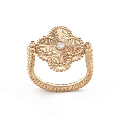 ¡®Moco¡¯CLOVER RIVERSIBLE ROSE GOLD RING