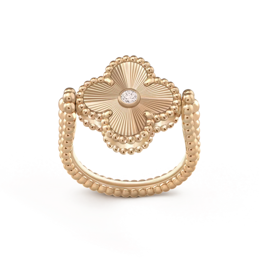 ¡®Moco¡¯CLOVER RIVERSIBLE ROSE GOLD RING