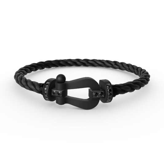 ¡®Moco¡¯FORCE LARGE SERIES HORSESHOE BLACK SAMURAI BRACELET