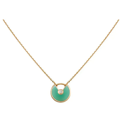 ¡®Moco¡¯AMULETTE GOLD MALACHITE NECKLACE