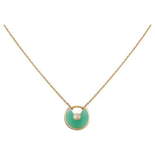 ¡®Moco¡¯AMULETTE GOLD MALACHITE NECKLACE