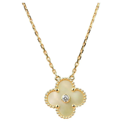 ¡®Moco¡¯CLOVER 15MM DIAMOND GOLD MOTHER OF PEARL NECKLACE