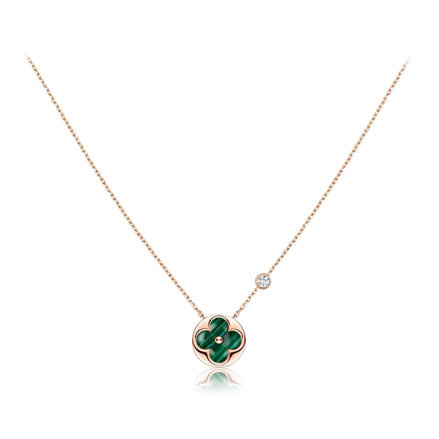 ¡®Moco¡¯SUN PEDANT PINK GOLD 1 DIAMOND NECKLACE