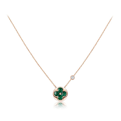 ¡®Moco¡¯SUN PEDANT PINK GOLD 1 DIAMOND NECKLACE