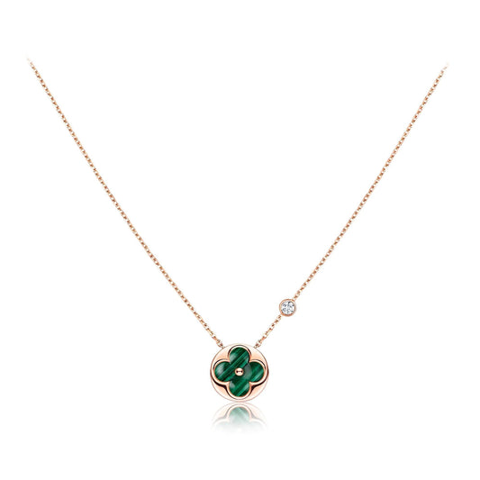 ¡®Moco¡¯SUN PEDANT PINK GOLD 1 DIAMOND NECKLACE