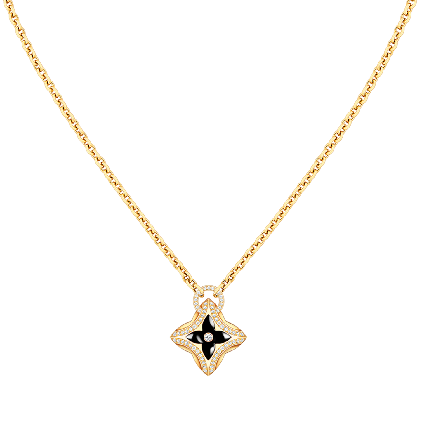¡®Moco¡¯STAR PEDANT PINK GOLD DIAMOND NECKLACE