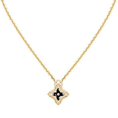 ¡®Moco¡¯STAR PEDANT PINK GOLD DIAMOND NECKLACE