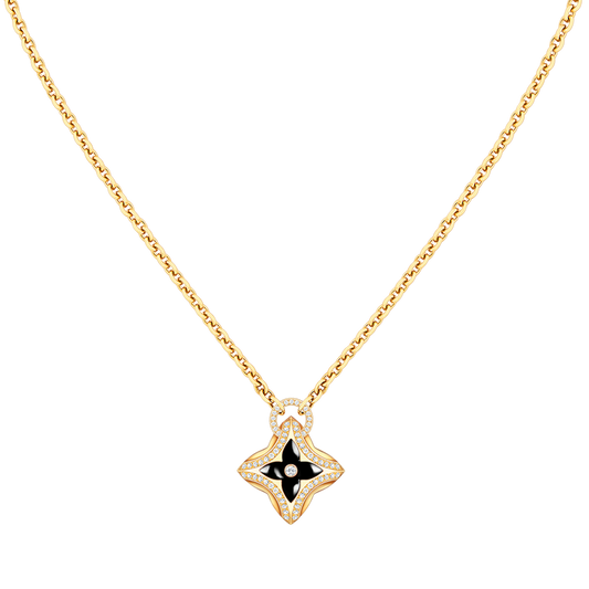 ¡®Moco¡¯STAR PEDANT PINK GOLD DIAMOND NECKLACE