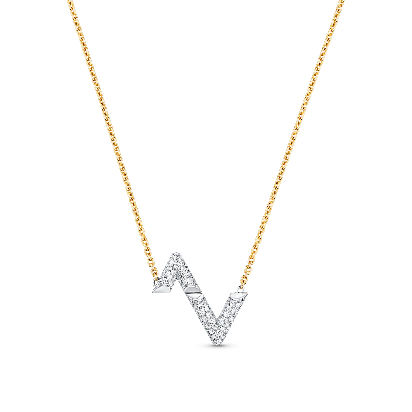 ¡®Moco¡¯VOLT SILVER DIAMOND PEDANT NECKLACE