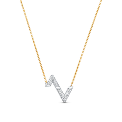¡®Moco¡¯VOLT SILVER DIAMOND PEDANT NECKLACE