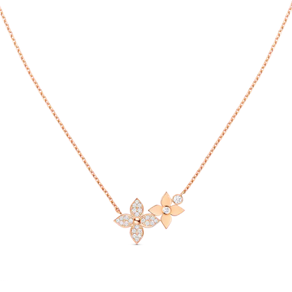 ¡®Moco¡¯STAR BLOSSOM NECKLACE PINK GOLD DIAMONDS