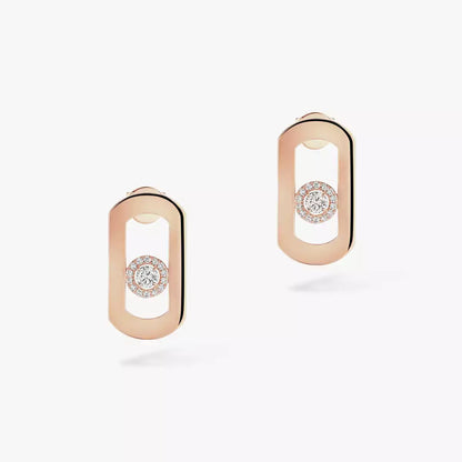 [ Moco ]So Move Diamond Earrings in Yellow Gold