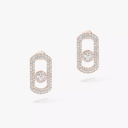 [ Moco ]So Move Pave_-Set Diamond Earrings in Silver
