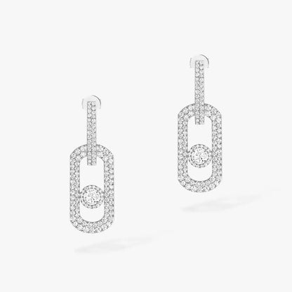 [ Moco ]So Move XL Pave_-Set Diamond Pendant Earrings