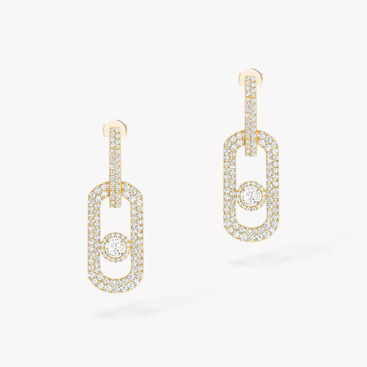 [ Moco ]So Move XL Pave_-Set Diamond Pendant Earrings