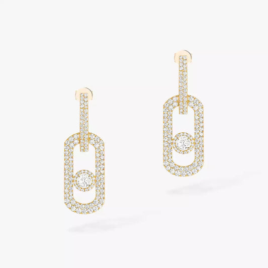 [ Moco ]So Move XL Pave_-Set Diamond Pendant Earrings