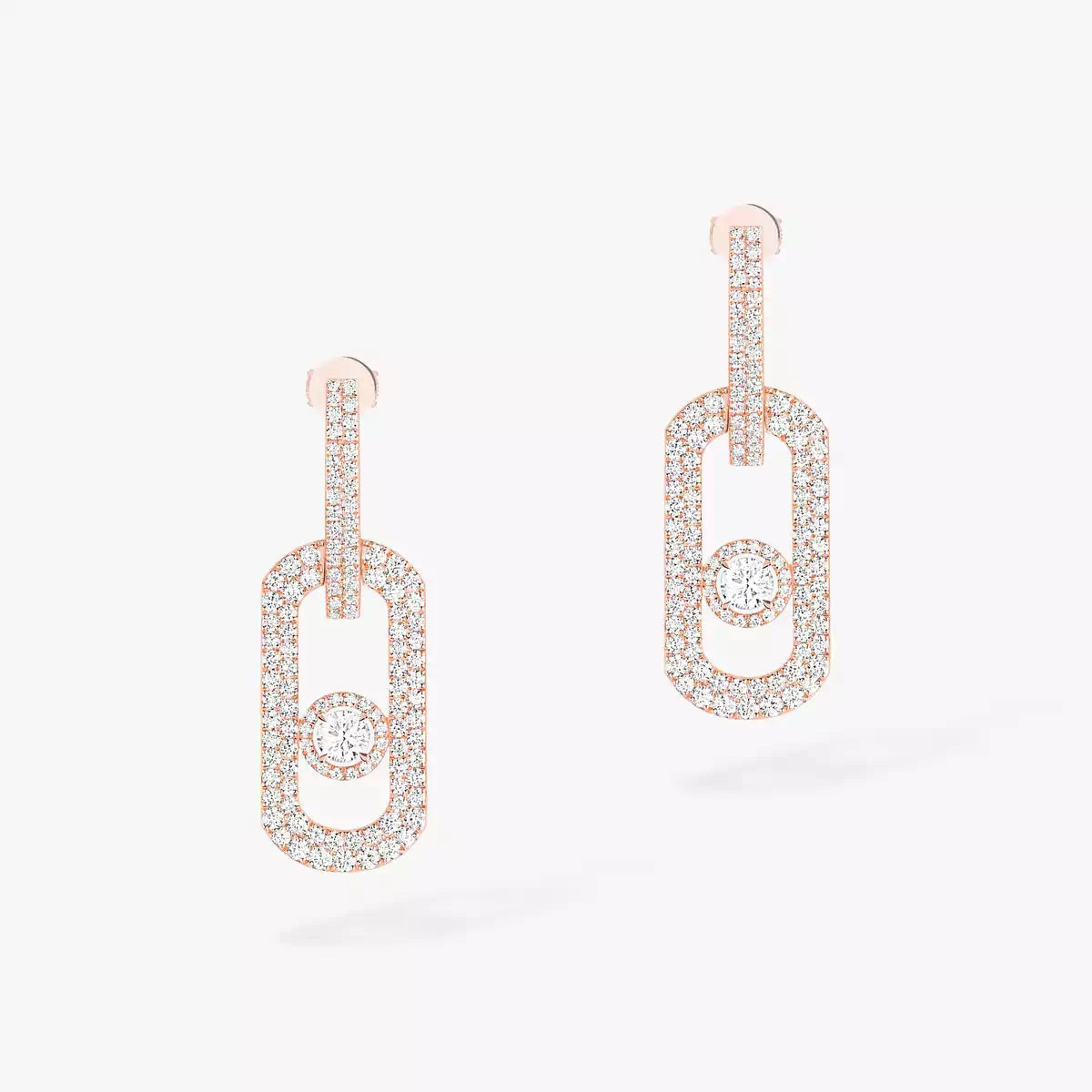 [ Moco ]So Move XL Pave_-Set Diamond Pendant Earrings