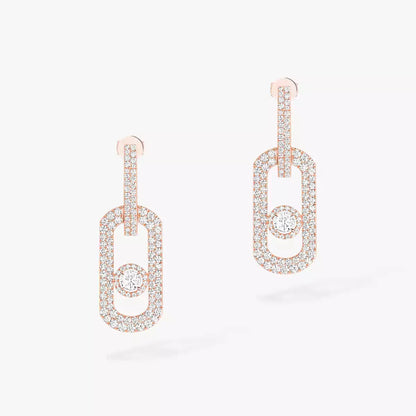 [ Moco ]So Move XL Pave_-Set Diamond Pendant Earrings